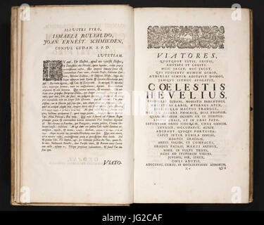 Johannes Hevelius - Prodromus Astronomia - Volume III Firmamentum Sobiescianum Sive Uranographia - Presentazione Stockfoto