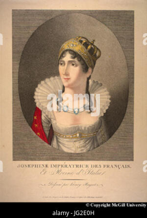 Joséphine Impératrice des Français et Reine d Italie. Stockfoto