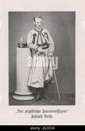 Joseph Alois Bach als Päpstlicher Zuave Stockfoto