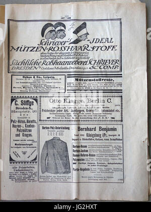 Kürschner-Zeitung Nr. 25, Leipzig 08. Dezember 1912 (33) Stockfoto