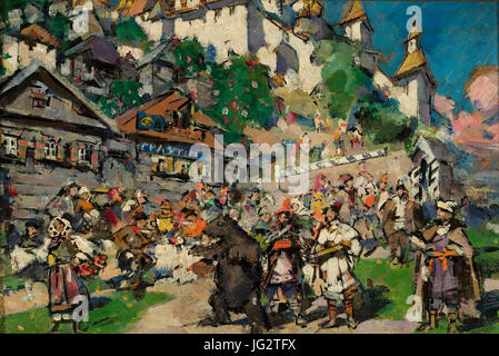 Konstantin Alekseevič Korovin - Z Niedźwiedziami Na Syberii Stockfoto