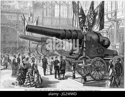 Krupp-Ausstellung - 1876 Centennial Exhibition - Philadelphia - print Stockfoto