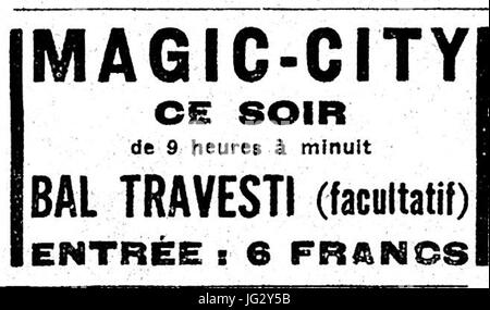 L Intransigeant - 13 Avril 1931 - Bal À Magic City Stockfoto