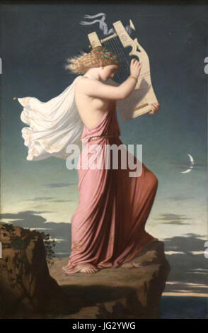 Léopold Burthe-Sapho Jouant De La lyre Stockfoto