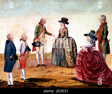 Löschenkohl Joseph II. Katharina II Stockfoto