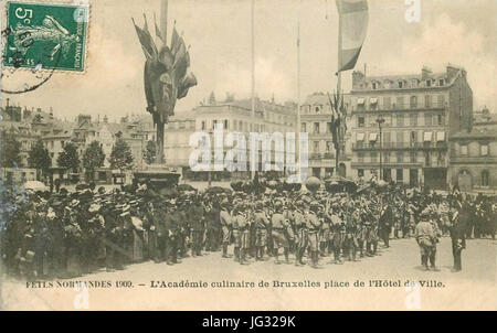 L 'Académie Culinaire de Bruxelles Platz de l' Hätel de Ville À Rouen Stockfoto
