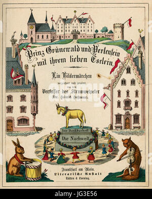 Heinrich Hoffmann Prinz Grünewald Und Perlenfein Titel Stockfoto