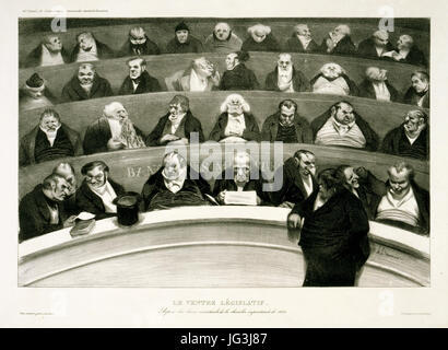 Honoré Daumier, Le Ventre Legislatif, 1834 Stockfoto