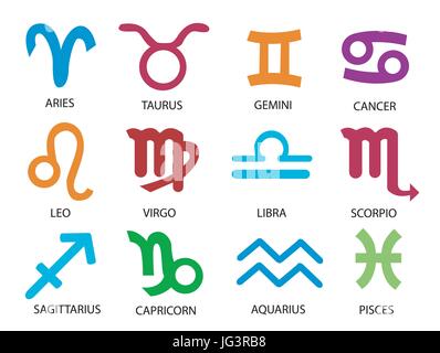 Horoskop Geburt Zodiac Stern-Zeichen-Vektor-illustration Stock Vektor
