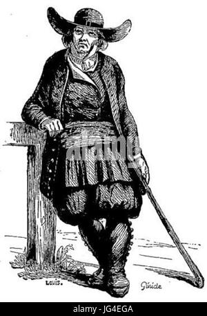 Paysan des environs de Morlaix Dessin de Geniole Les Français Peints Par Eux-Mêmes 1854 Stockfoto