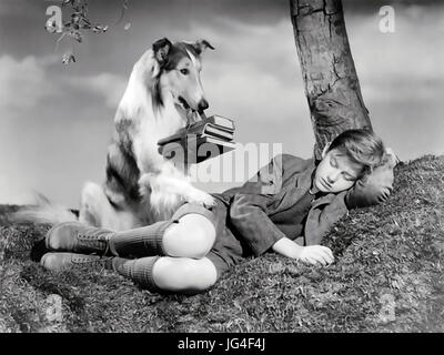 LASSIE kommen nach Hause 1944 MGM Film mit kommen Roddy McDowall & Lassie Stockfoto