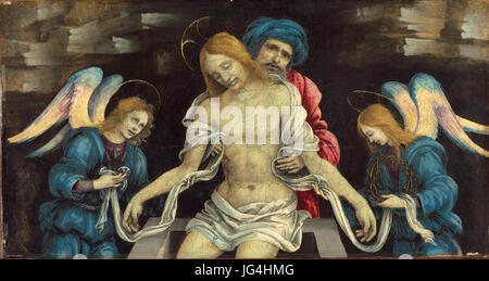 Pietà (der tote Christus betrauert von Nikodemus und zwei Engeln) A16086 Stockfoto