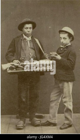 Ponti Carlo 28ca. 1823-189329-Venditore ambulante Stockfoto