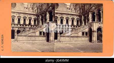 Ponti Carlo 28ca. 1823-189329-Venezia - Palazzo Ducale - Scala dei Giganti Stockfoto