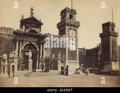 Ponti Carlo 28ca. 1823-189329 - Venezia - Portale Dell Arsenale Stockfoto