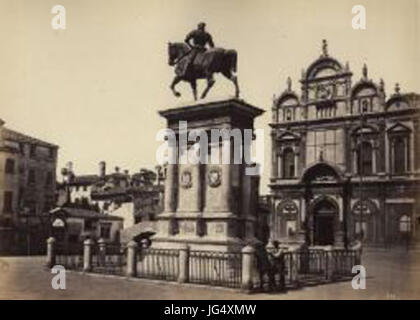 Ponti Carlo 28ca. 1823-189329 - Venezia - Statua del Colleoni Stockfoto