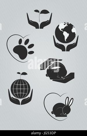 Set von Ökologie Icons. Stock Vektor
