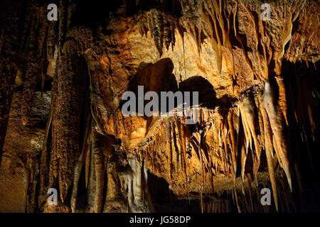 Felsformation im King Solomons Höhle in der Nähe von Liena im nördlichen Tasmanien, Australien Stockfoto