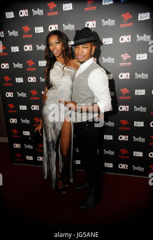 Ne-Yo (r) Jessica White Ankunft zum 3. Jährlichen Mitternacht Grammy Brunch statt W Hotel Hollywood. Stockfoto