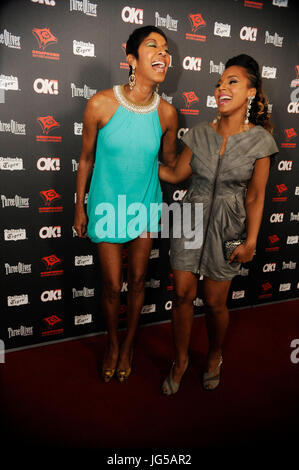 (L-R) Natalie Cole Ashanti kommt zum 3. Jährlichen Mitternachtssbrunch im W Hotel Hollywood an. Stockfoto