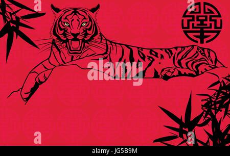 Original-Illustration von Tiger Chinesisches Neujahr Stock Vektor