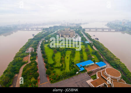 Die einzige Golfground von Nordkorea, Pjöngjang Stockfoto