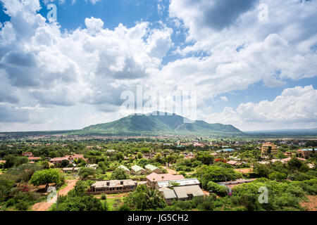 Stadt voi und die umgebende Natur, Kenia, Ostafrika Stockfoto