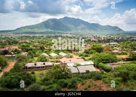 Stadt voi und die umgebende Natur, Kenia, Ostafrika Stockfoto