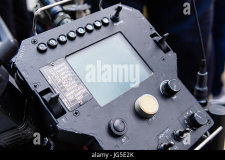 Control Panel für ein Northropp Grumman "Schubkarre" Fernbedienung Roboter Roboter Bombe zur Stockfoto