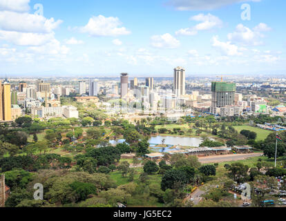 Nairobi Stadtbild - Hauptstadt von Kenia, Ostafrika Stockfoto