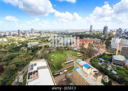 Nairobi Stadtbild - Hauptstadt von Kenia, Ostafrika Stockfoto