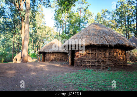 Traditionelle, tribal Hütte der kenianischen Bevölkerung, Nairobi Stockfoto