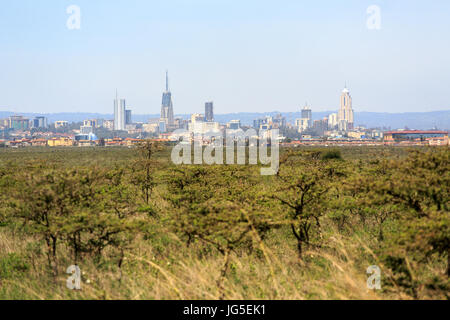 Moderne Nairobi Stadtbild - Hauptstadt von Kenia, Ostafrika Stockfoto