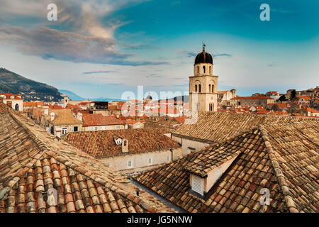 Blick über die Dächer von alt Stadt in Kroatien dubrovnik Stockfoto