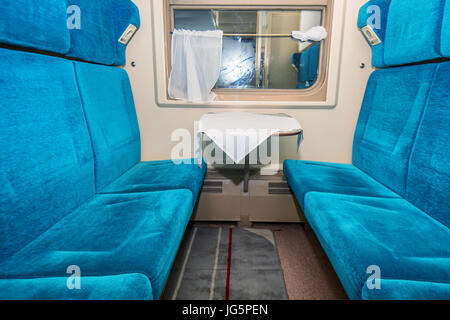 Innerhalb des high-Speed-Zug Abteil Stockfoto