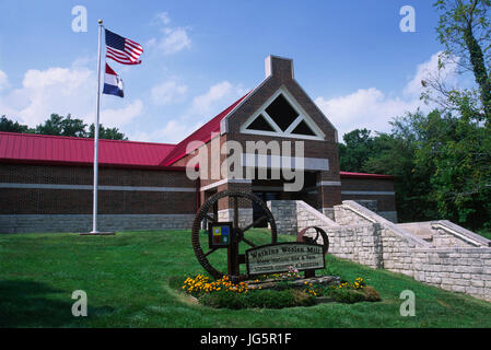 Besucherzentrum, Watkins Woolen Mill State Historic Site, Missouri Stockfoto