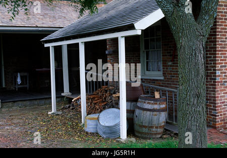 Watkins-Haus, Watkins Woolen Mill State Historic Site, Missouri Stockfoto