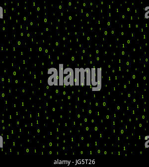 Nahtlose grün binären Muster virtuelle Ziffern auf schwarzem Hintergrund- Stockfoto