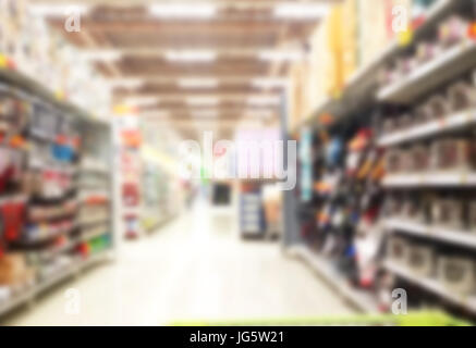 Häufig verwendete Lebensmittel Supermarkt verkaufen unscharfe Bilder Stockfoto