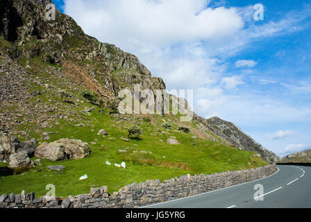 Llanberis pass Snowdonia North Wales UK Stockfoto