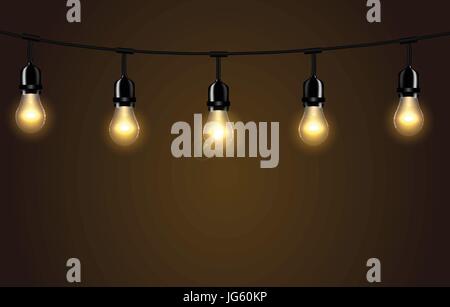 Lichter, die isoliert realistische Design-Elemente Stock Vektor