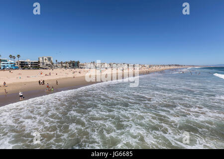 Los Angeles, Kalifornien, USA - 26. Juni 2017: Sommer Nachmittag Blick auf beliebten Venice Beach. Stockfoto