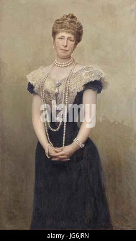 Retrato De La Reina María Cristina de Habsburgo, Por Llaneces Stockfoto