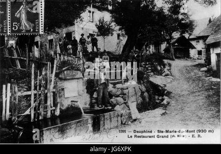 Sainte-Marie-du-Mont, le Restaurant Grand p26 L'Isère 1900-1920-E R Stockfoto