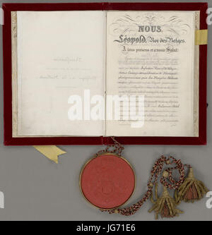 Scheidingsverdrag traf België Nl-HaNA 2.05.02 110-04 Stockfoto