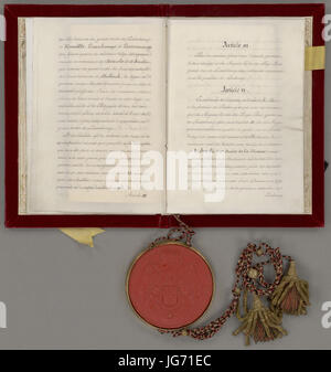 Scheidingsverdrag traf België Nl-HaNA 2.05.02 110-08 Stockfoto