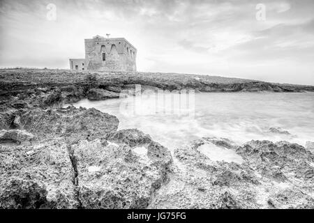 Torre geschützte Guaceto Umgebung, Apulien, Italien Stockfoto