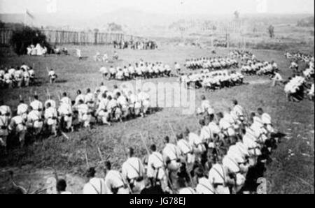 Spanische Truppen in der Messe zu Ehren König Alfonso XIII Geburtstag in Momungan 28present-Tag Lanao del Norte Province29 Mindanao Insel Stockfoto