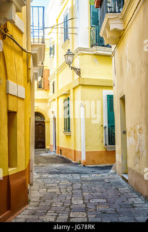 Charmanten Straße von Gallipoli, Apulien, Italien Stockfoto