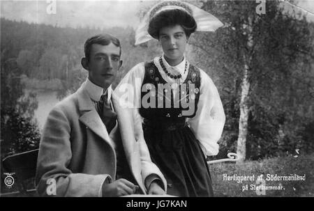 Der Herzog und die Herzogin von Södermanland. Stockfoto